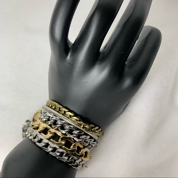 Jenny Bird Mixed Metal Cuff Bracelet 5 Strand - Picture 5 of 8